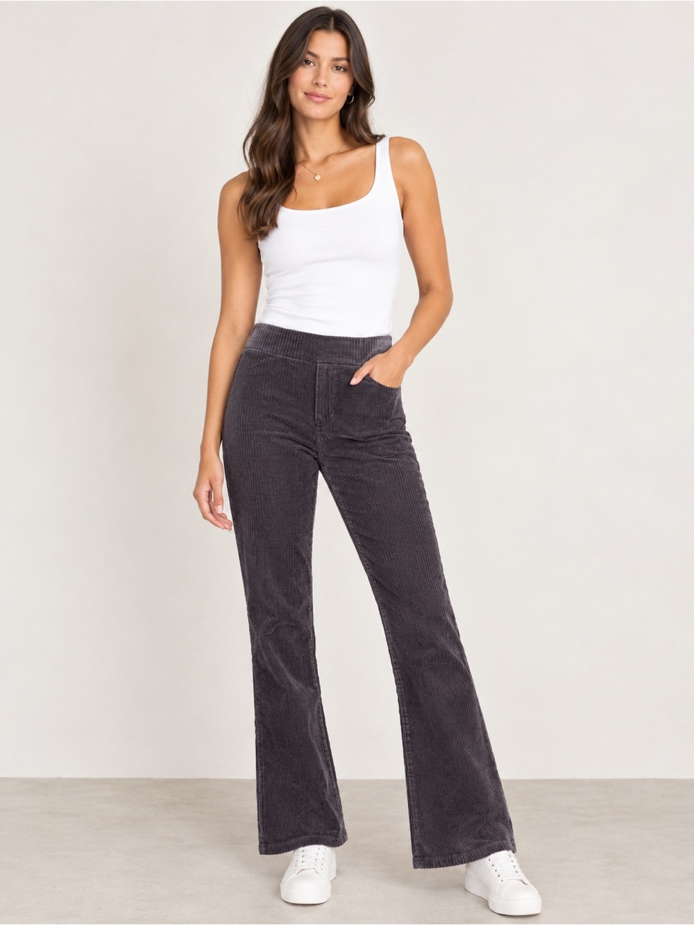 Aritzia Sunday Best Brown Corduroy Flare Pants Size XS